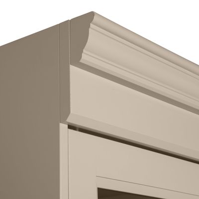 vtwonen CHOW 4-dörrars vitrinskåp i furu Dakargrau