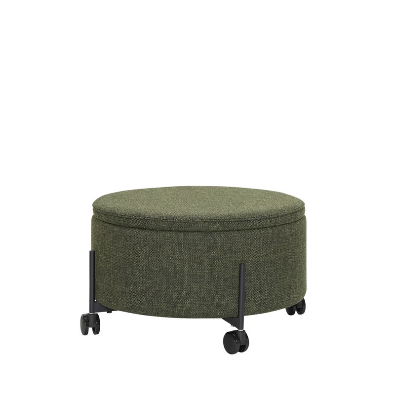 Hübsch Contain Sittpuff Stor Grön