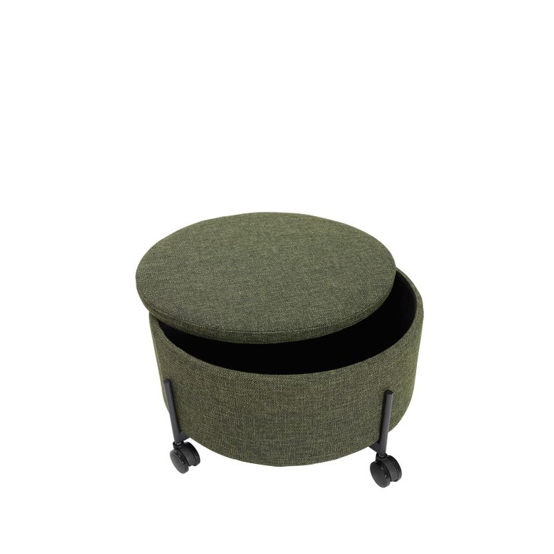 Hübsch Contain Sittpuff Stor Grön
