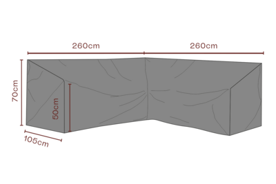 Brafab Möbelskydd Hörnsoffa 260/260x70 cm Waterproof