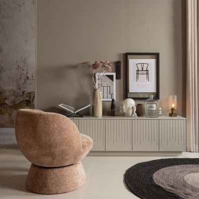 WOOOD Shuffle Svängbar Fåtölj Naturlig