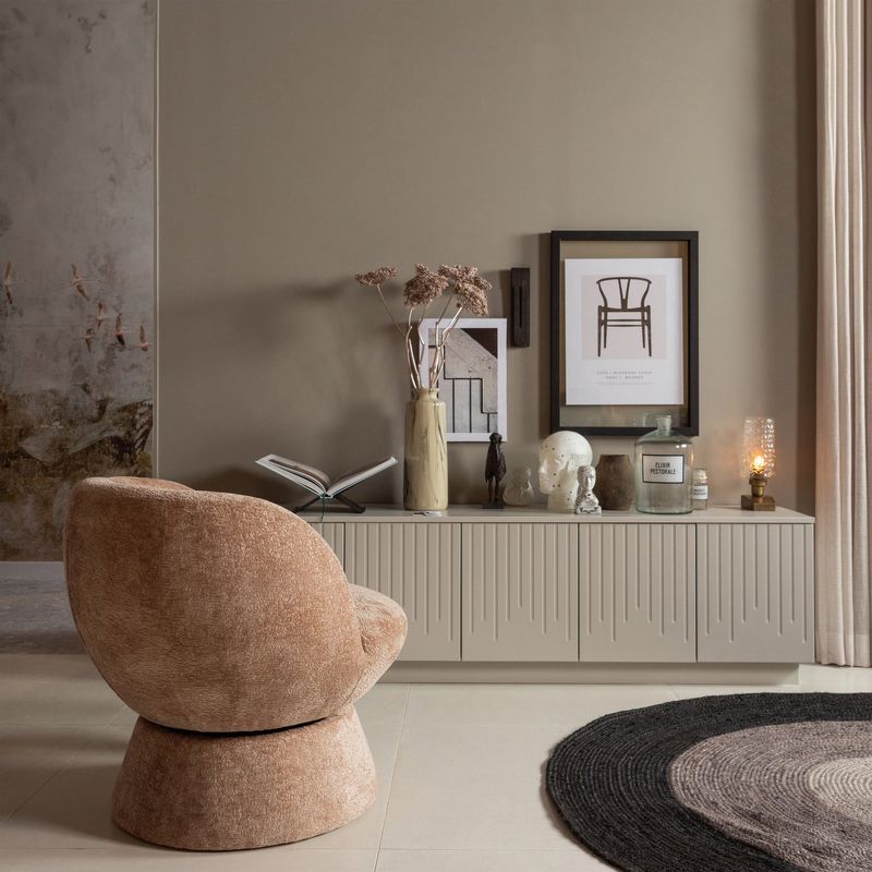 WOOOD Shuffle Svängbar Fåtölj Naturlig