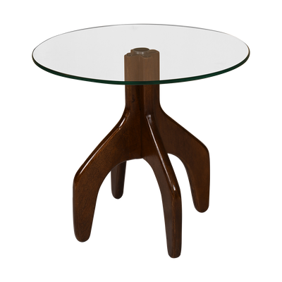 Affari of Sweden Gibson runt soffbord brun/klar, Ø50 cm
