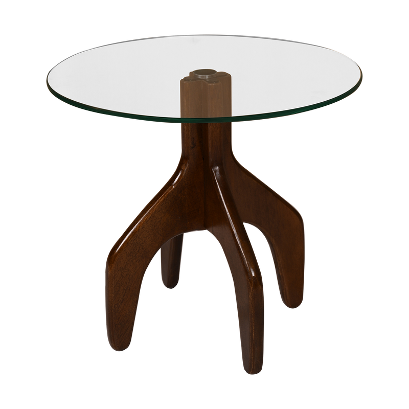 Affari of Sweden Gibson runt soffbord brun/klar, Ø50 cm