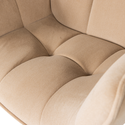 WOOOD WIBO Snurrfåtölj i Matt Sammet Sand