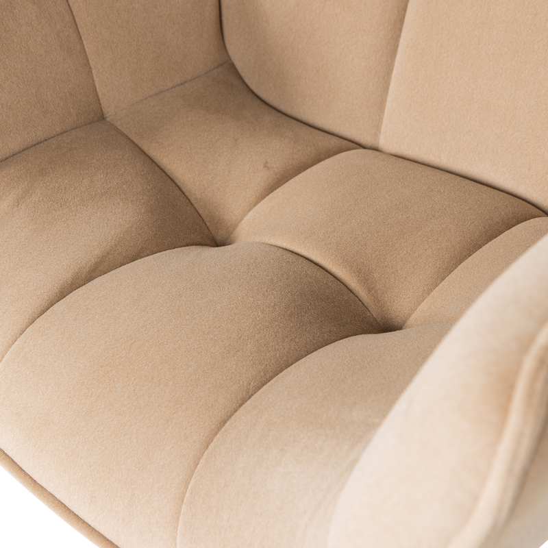 WOOOD WIBO Snurrfåtölj i Matt Sammet Sand