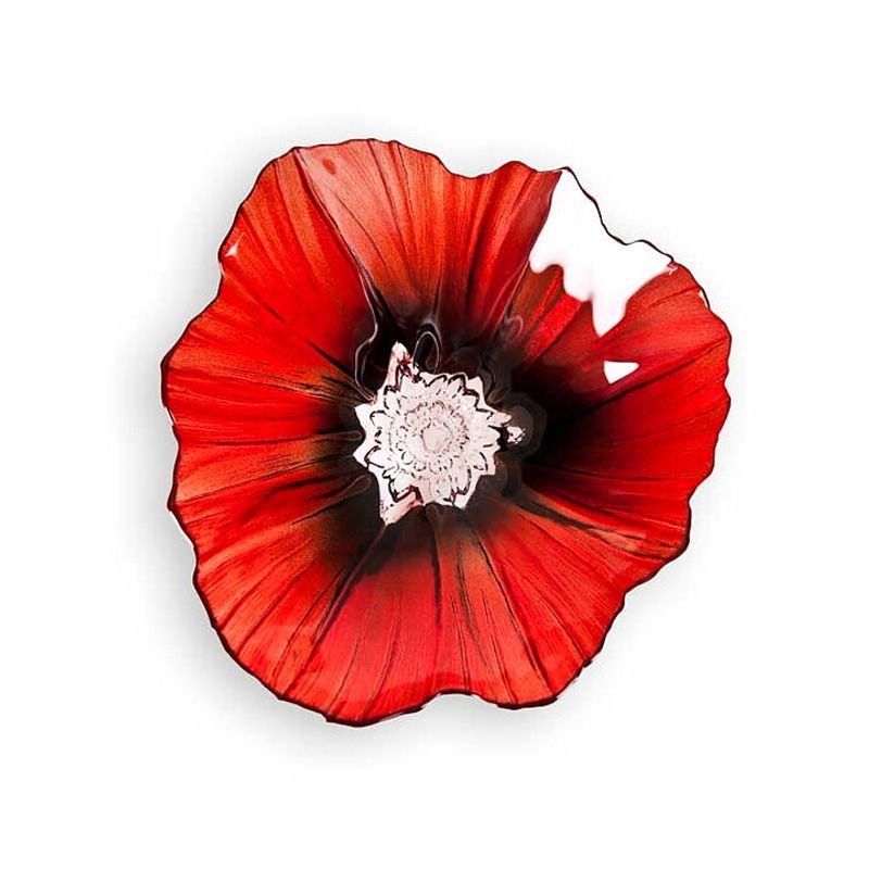 Målerås Poppy, skål, medium, röd/svart
