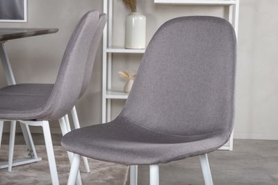 Venture Home Marina & Polar Rektangulärt Matbord 180 x 90 Grå + 6 st Matstolar Grå