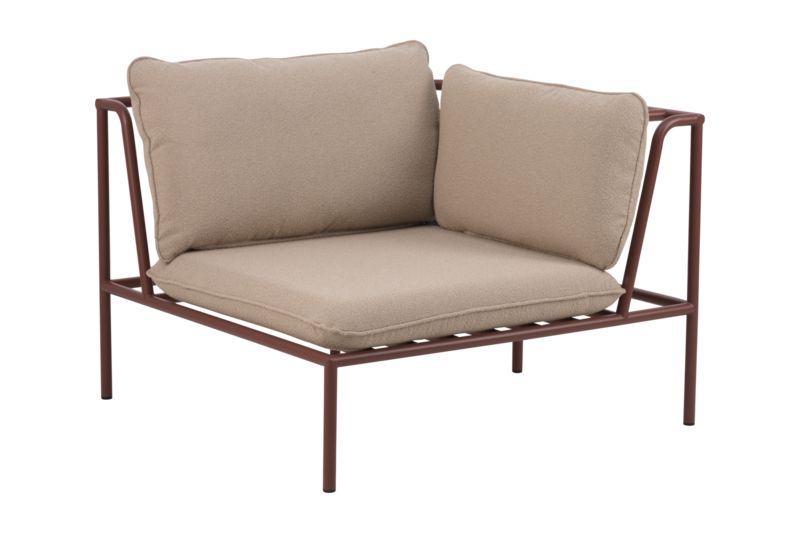 Brafab Collier Hörndel Zin Röd / Teddy Beige