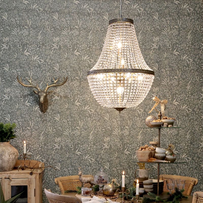 Chiq Antique Versailles Fransk Ljuskrona med Glasprismor