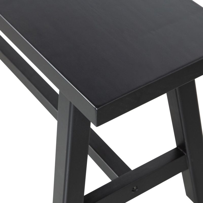 WOOOD Imme Bänk i Svart Furu 110 cm 2 st