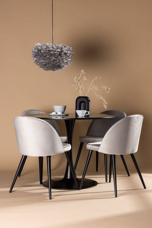 Venture Home Matgrupp Glade med 4st Matstolar Velvet