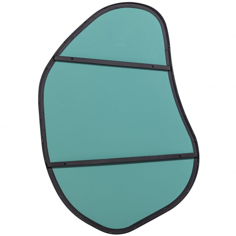 WOOOD Romee Organisk Spegel i Metall Svart 100x70 cm