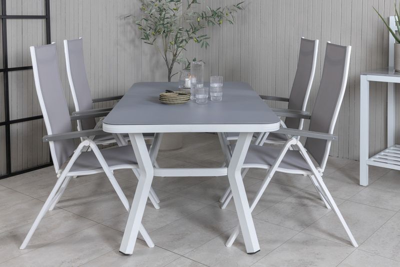 Venture Home Virya, Albany Matgrupp Grå Vit