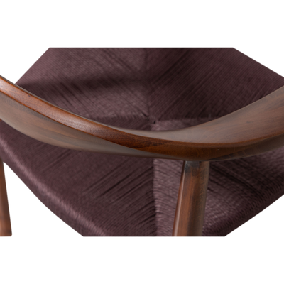 vtwonen Embrace matstol med flätad sits i bokträ mörkbrun 2 st