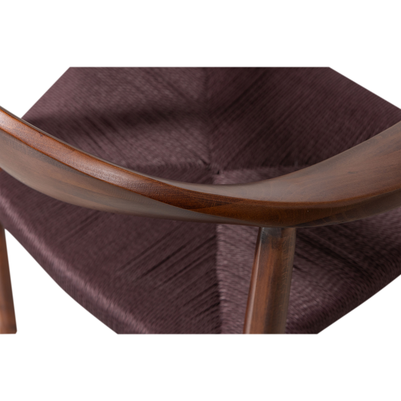 vtwonen Embrace matstol med flätad sits i bokträ mörkbrun 2 st