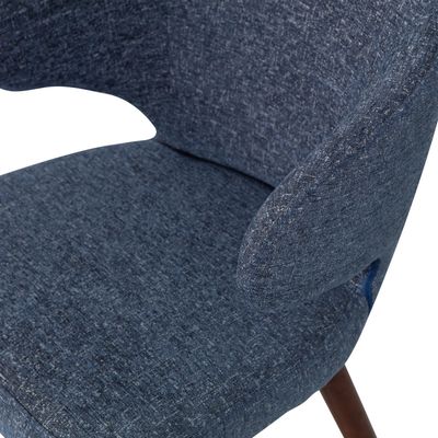 vtwonen CAPE Matstol i Melangetyg Blå 2 st