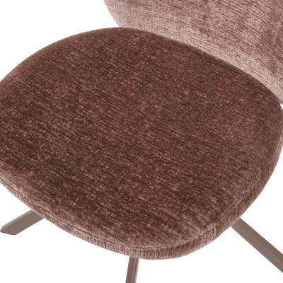 WOOOD Femke Matstol i Chenille, Brun 2 st