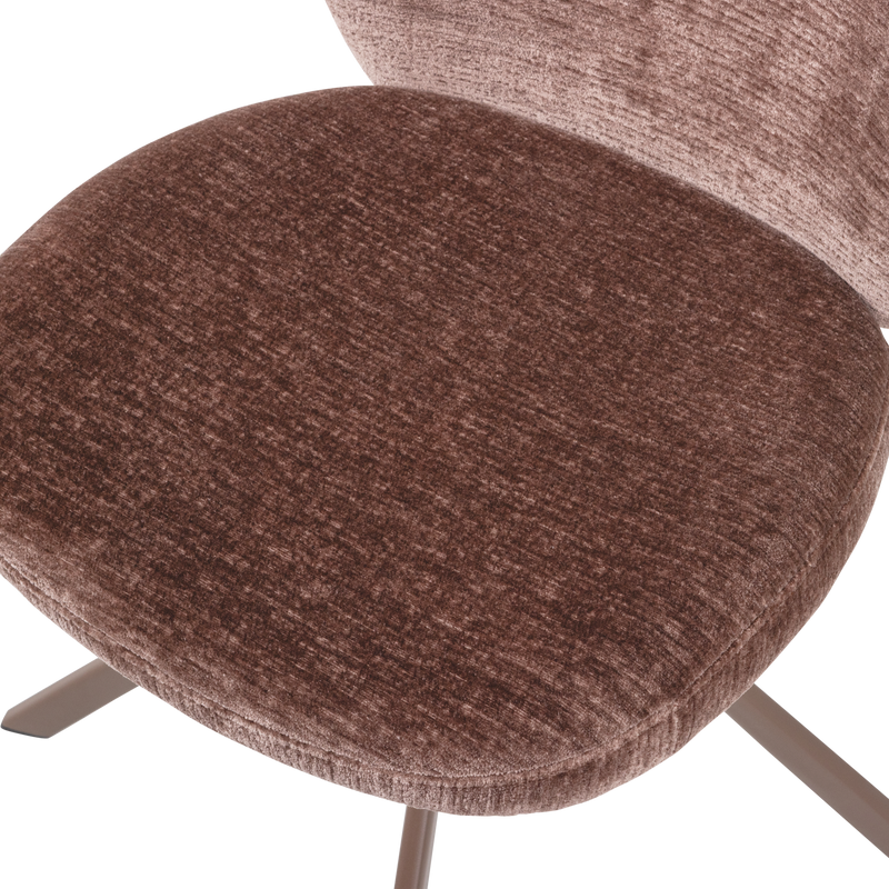 WOOOD Femke Matstol i Chenille, Brun 2 st