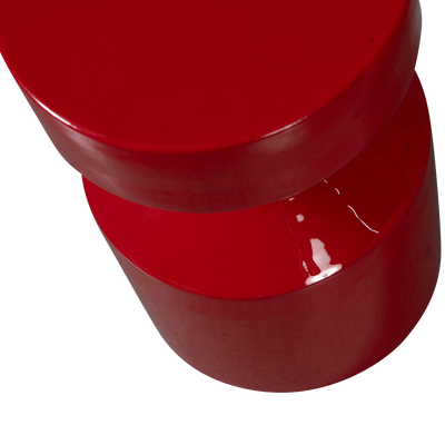 WOOOD FERRY Sidobord Metall Röd