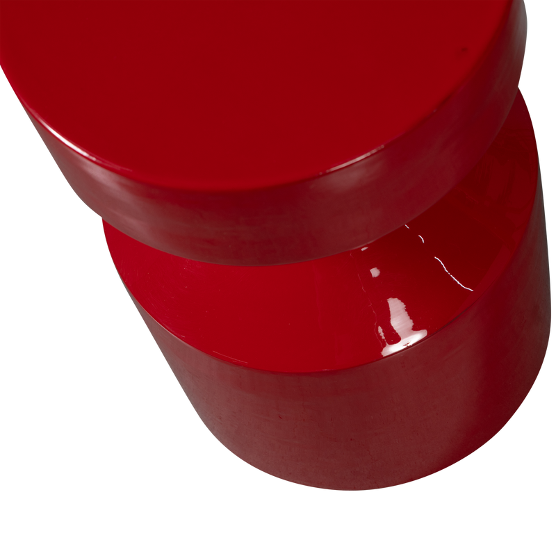 WOOOD FERRY Sidobord Metall Röd