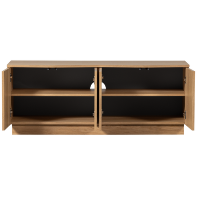 WOOOD Zuma TV-bänk 133 cm i Ekfaner, Transparent