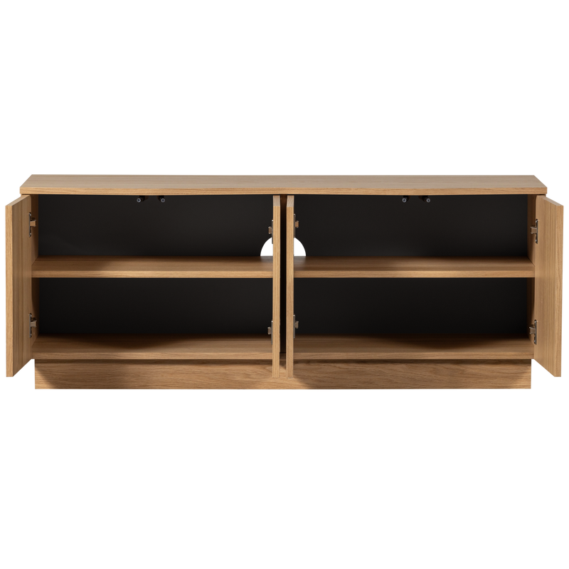 WOOOD Zuma TV-bänk 133 cm i Ekfaner, Transparent