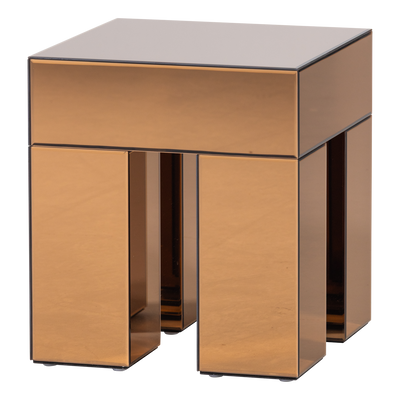 WOOOD Mirrox Sidobord med Spegelglas Brun [FSC]