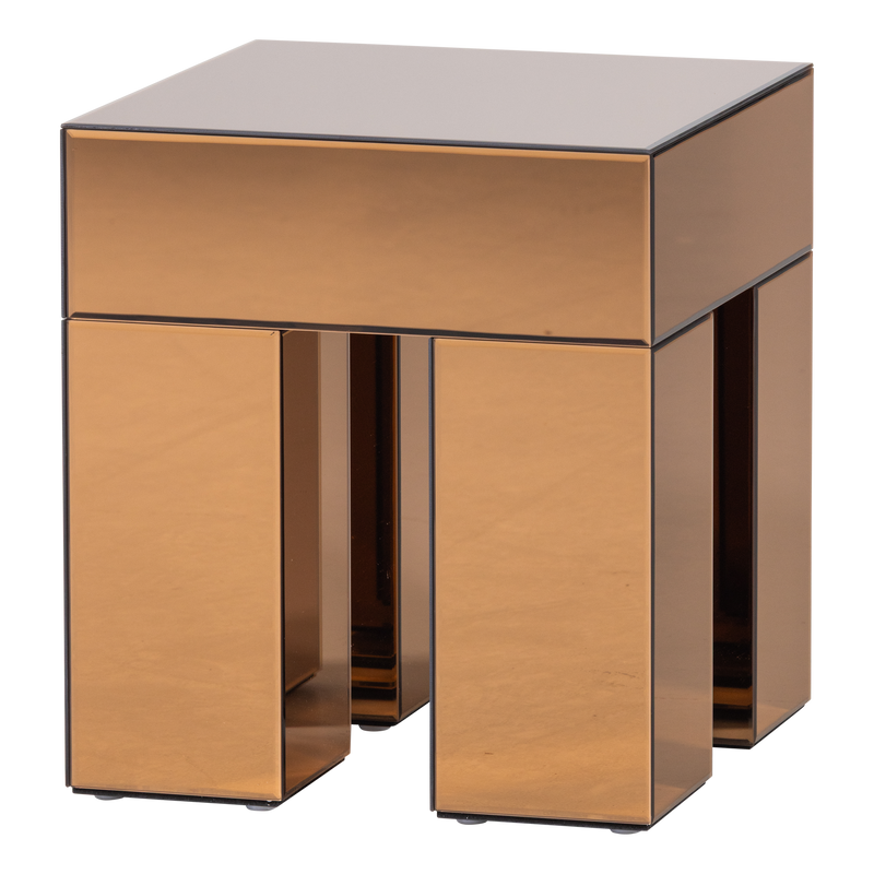 WOOOD Mirrox Sidobord med Spegelglas Brun [FSC]