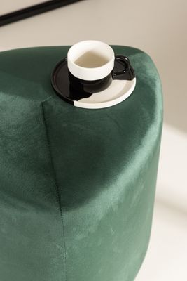 Venture Home Peg Puff i Grön Sammet