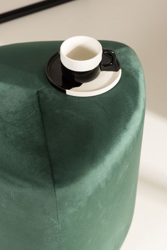 Venture Home Peg Puff i Grön Sammet