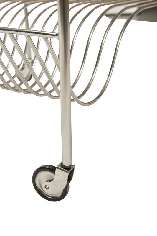 Hübsch Wave serveringsvagn terrazzo/nickel 50 x 49 x H62 cm