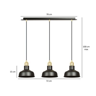 Emibig Lighting Taklampa IBOR 3 SVART