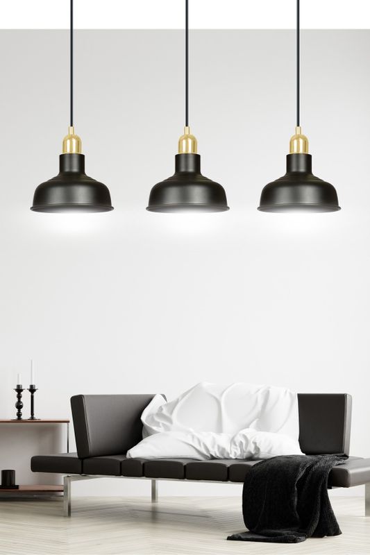 Emibig Lighting Taklampa IBOR 3 SVART
