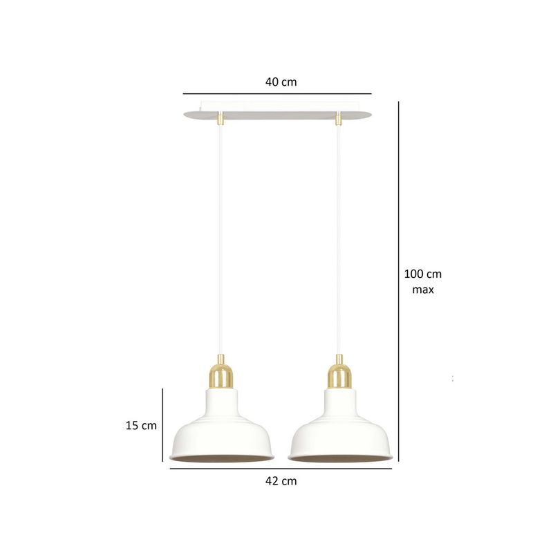 Emibig Lighting Taklampa IBOR 2 VIT