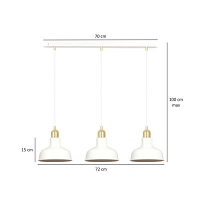 Emibig Lighting Taklampa IBOR 3 VIT