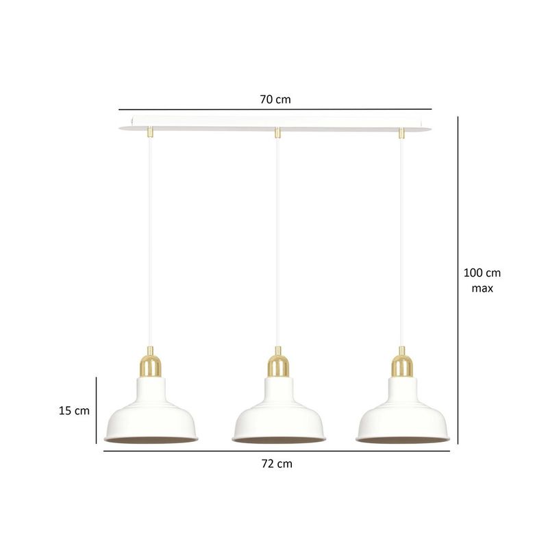 Emibig Lighting Taklampa IBOR 3 VIT
