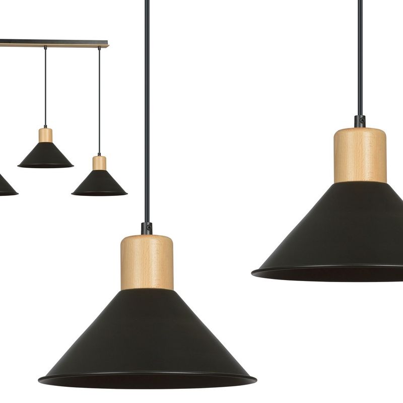 Emibig Lighting Taklampa ROWEN 3 SVART