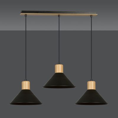 Emibig Lighting Taklampa ROWEN 3 SVART