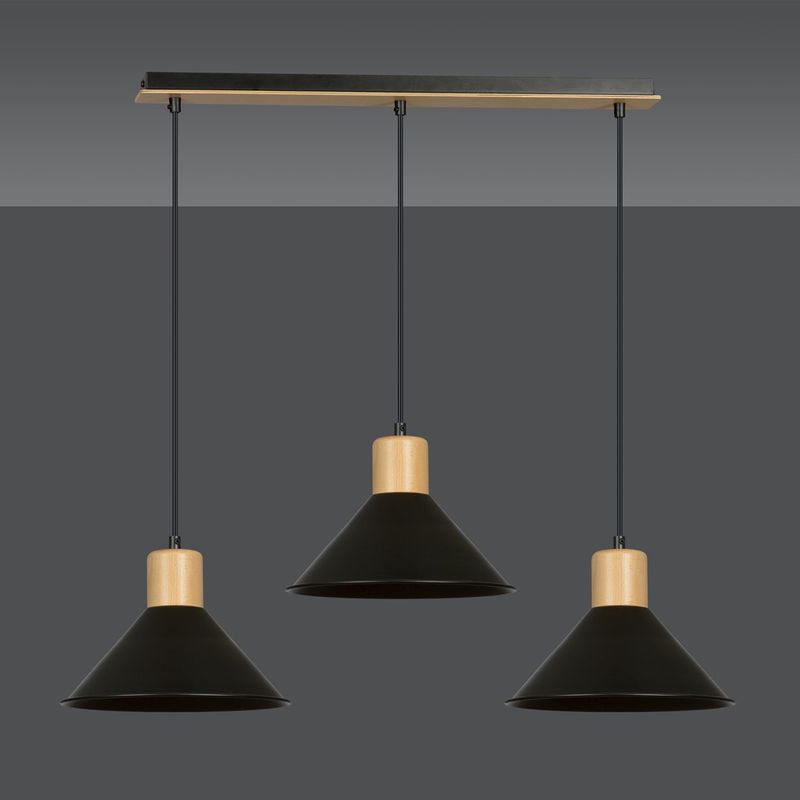 Emibig Lighting Taklampa ROWEN 3 SVART