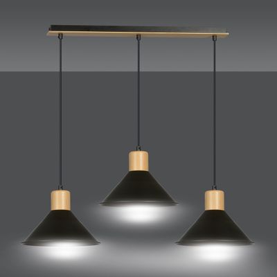 Emibig Lighting Taklampa ROWEN 3 SVART