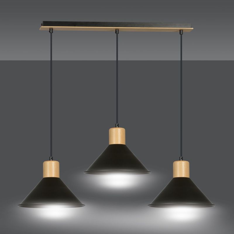 Emibig Lighting Taklampa ROWEN 3 SVART