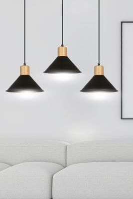 Emibig Lighting Taklampa ROWEN 3 SVART