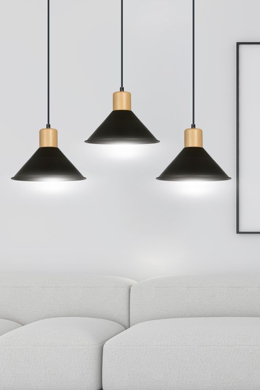 Emibig Lighting Taklampa ROWEN 3 SVART