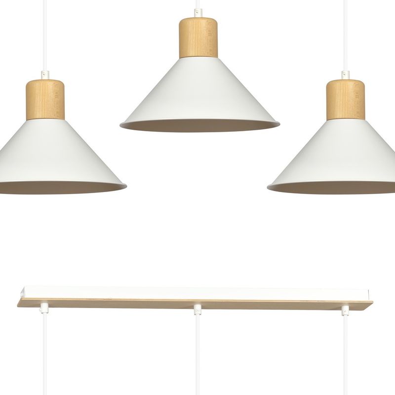 Emibig Lighting Taklampa ROWEN 3 VIT