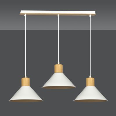 Emibig Lighting Taklampa ROWEN 3 VIT
