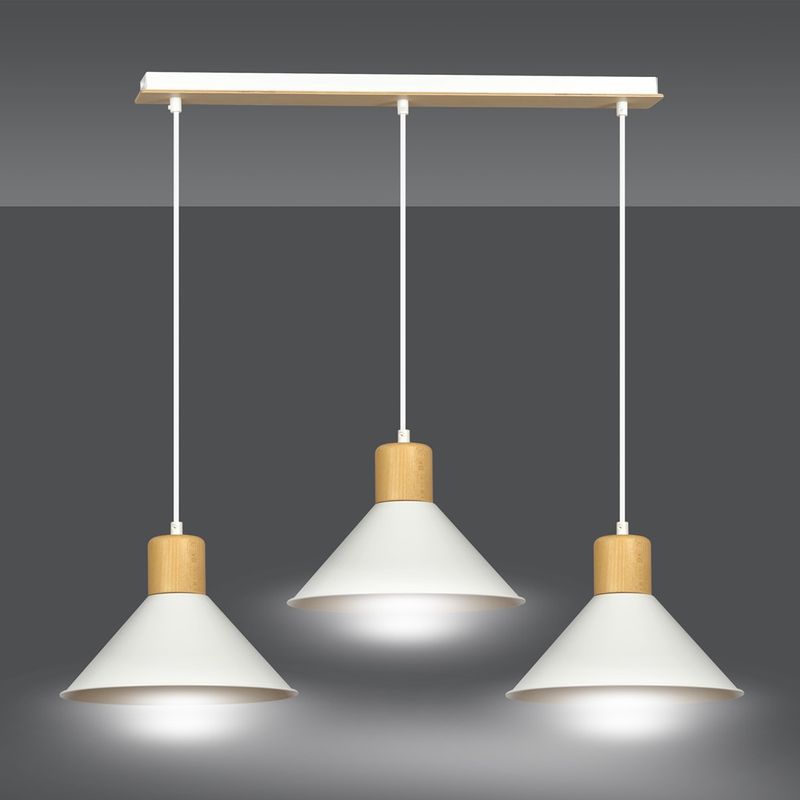 Emibig Lighting Taklampa ROWEN 3 VIT