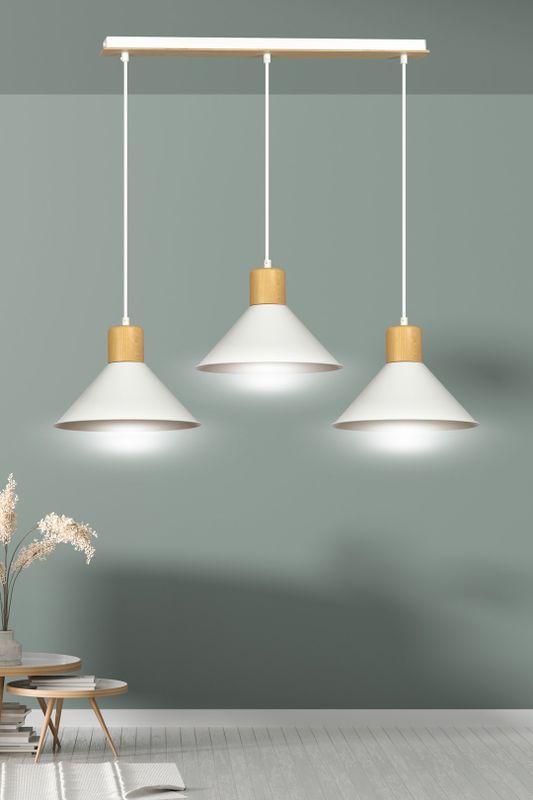 Emibig Lighting Taklampa ROWEN 3 VIT