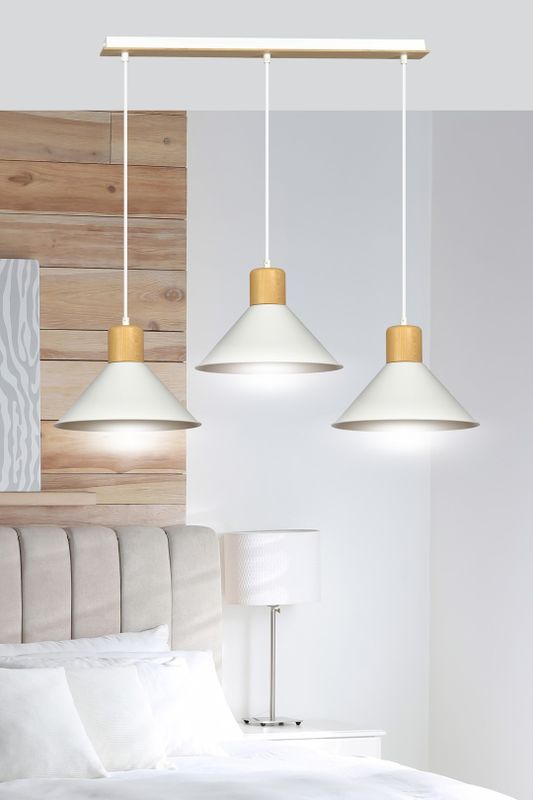 Emibig Lighting Taklampa ROWEN 3 VIT
