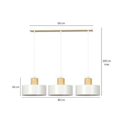 Emibig Lighting Taklampa TORIN 3 VIT